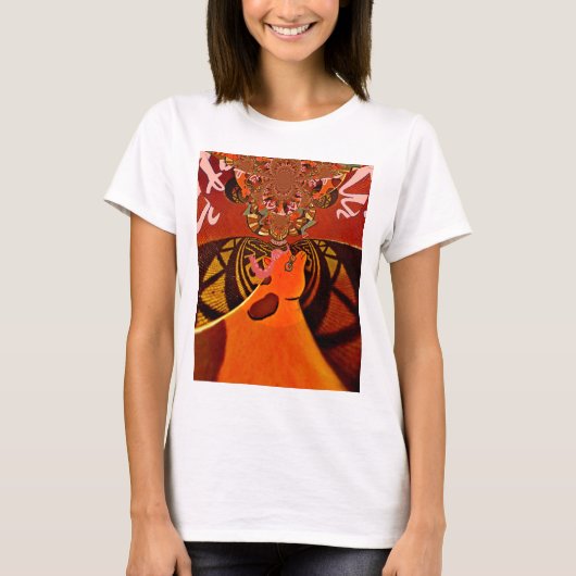 Gewoon Funny Giraffe afbeelding ontwerp T-shirt (Voorkant)