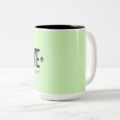 Gewoon gedijen tweekleurige koffiemok (Voorkant rechts)