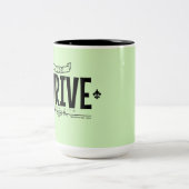 Gewoon gedijen tweekleurige koffiemok (Center)