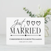 Gewoon gehuwd gewoon modern huwelijk aankondiging (Staand voorkant)