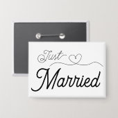 Gewoon gehuwd hart button (Voorkant / Achterkant)