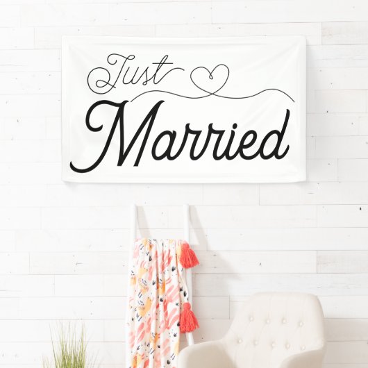 Gewoon gehuwd hart spandoek (Insitu)