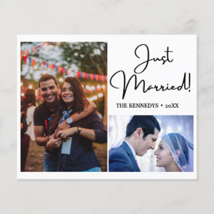 Gewoon gehuwd met 2 foto's Collage Wedding Annound