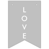 Gewoon gehuwd Monogram Black White Silver Vlaggetjes (Eerste vlag)