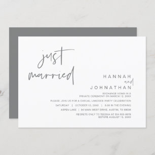 Gewoon gehuwd, weddenschap-feest kaart