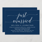 Gewoon gehuwd, weddenschap-feest kaart (Voorkant / Achterkant)