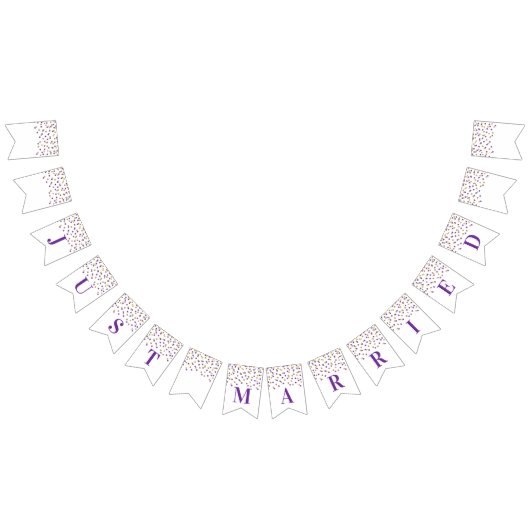 Gewoon gehuwde banner Gold Silver Confetti (Alle)