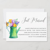 Gewoon gehuwde Bunch van Flowers na bruiloft brunc Kaart (Voorkant)