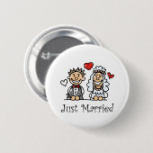 Gewoon gehuwde Button (Voorkant /achterkant)