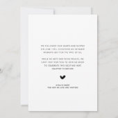 Gewoon gehuwde Cute-scriptfoto Aankondiging (Achterkant)