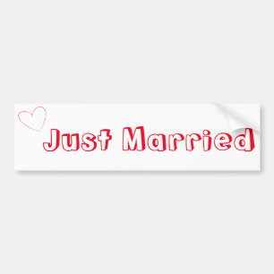 Gewoon gehuwde eenvoudige Bumpersticker