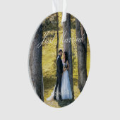 Gewoon gehuwde foto ornament (voorkant)