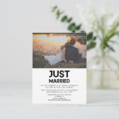Gewoon gehuwde foto van Modern bruiloft Briefkaart (Staand voorkant)