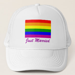 Gewoon gehuwde regenboogpride trucker pet