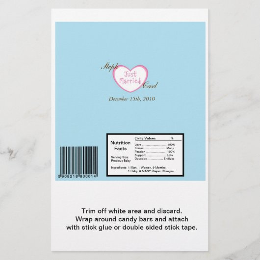 Gewoon gehuwde Snoep-bordrestanten Flyer (Voorkant)