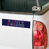 Gewoon gehuwde Stippen Bumpersticker (Op Truck)