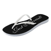 Gewoon gehuwde teenslippers voor bruid- en bruinpa (Schuin)