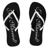 Gewoon gehuwde teenslippers voor bruid- en bruinpa