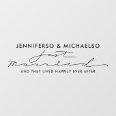 Gewoon gehuwde vinylauto raamsticker (Vel)