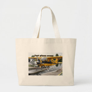 Gewoon gek op vliegtuig: Beaver float plane, Alask Grote Tote Bag