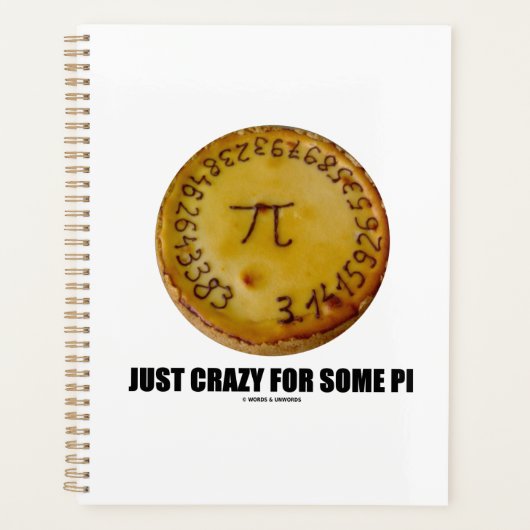 Gewoon gek voor wat PI's (Pi/Pie Wiskunde Humor) Planner (Voorkant)