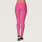 Gewoon gekleurd Frans roos hete roze Leggings (Achterkant)