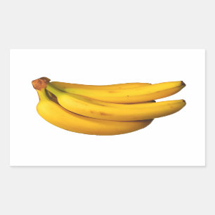 Gewoon gele Bananen Foto in een Bunch Rechthoekige Sticker