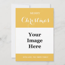 Gewoon gele familiefoto vrolijk kerstfeest