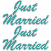 GEWOON GEMARRIEERDE XL-Stickers (2) - BLAUWGROEN Sticker (Voorkant)