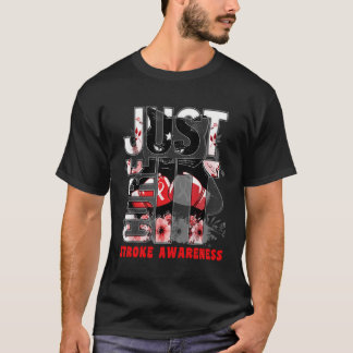 Gewoon genezen het beroerte bewustzijn rood lint z t-shirt