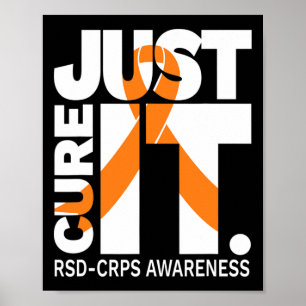 Gewoon genezen RSD CRPS Bewustzijnslint Witte teks Poster
