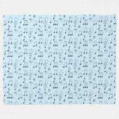 Gewoon Genoteerd Blauw Fleece Deken (Voorkant (Horizontaal))