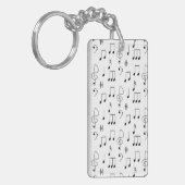 Gewoon genoteerd wit sleutelhanger (Voorkant Links)