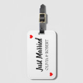 Gewoon gepersonaliseerd getrouwd bagagelabel (Voorkant (verticaal))
