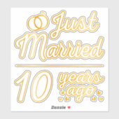 Gewoon getrouwd 15 jaar geleden sticker (Vel)