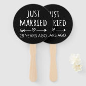 Gewoon getrouwd 25 jaar geleden handwaaier (Voorkant en achterkant)