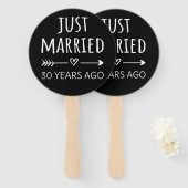 Gewoon getrouwd 30 jaar geleden. handwaaier (Voorkant en achterkant)