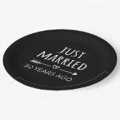 Gewoon getrouwd 30 jaar geleden. papieren bordje (Gekanteld)