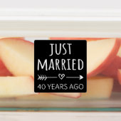 Gewoon getrouwd 40 jaar geleden labels (Aangebracht)