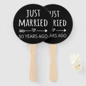 Gewoon getrouwd 50 jaar geleden... handwaaier (Voorkant en achterkant)