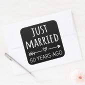 Gewoon getrouwd 50 jaar geleden... vierkante sticker (Envelop)