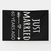 Gewoon getrouwd 60 jaar geleden. spandoek (Horizontaal)