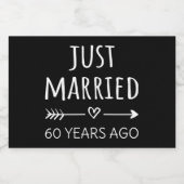 Gewoon getrouwd 60 jaar geleden. sparkling wijnetiket (Enkel label)