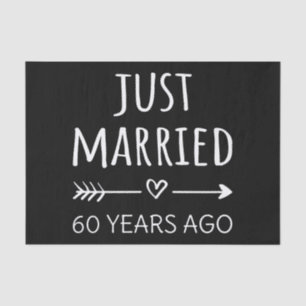 Gewoon getrouwd 60 jaar geleden. tissuepapier