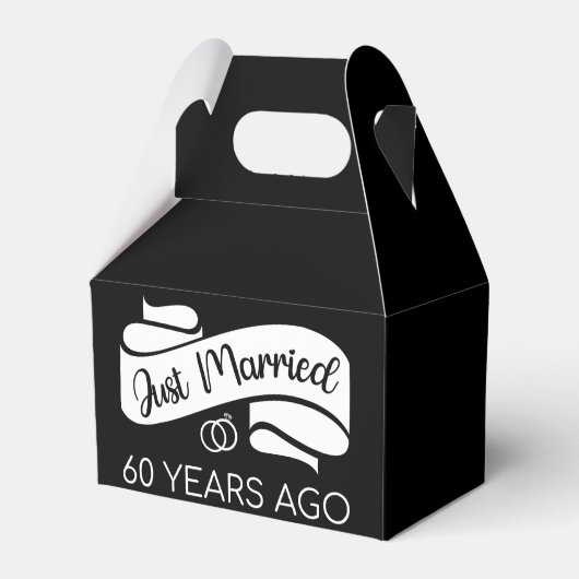 Gewoon getrouwd 60 jaar geleden V Bedankdoosjes (Voorkant Zijde)