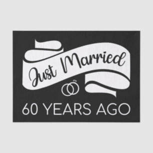 Gewoon getrouwd 60 jaar geleden V Tissuepapier