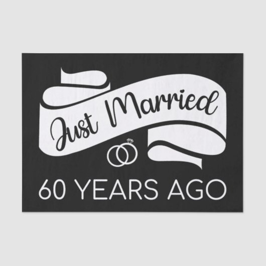 Gewoon getrouwd 60 jaar geleden V Tissuepapier (Voorkant)