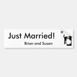 Gewoon getrouwd. Bumpersticker Sjabloon