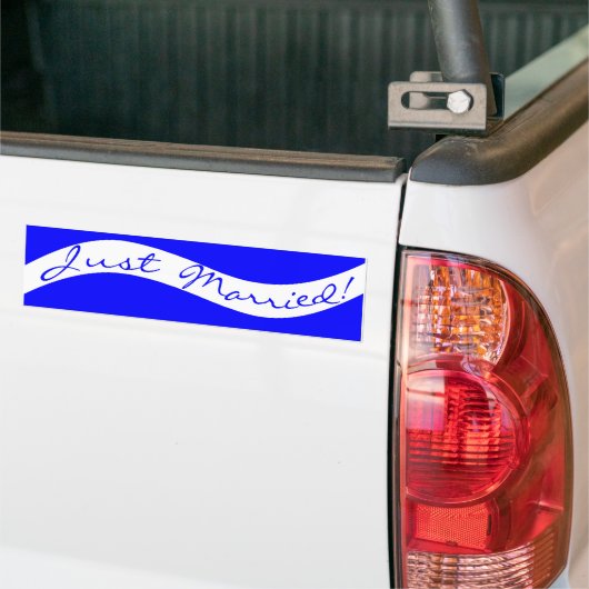 Gewoon getrouwd. Bumperstickers voor Passen getrou (Op Truck)