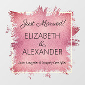 Gewoon getrouwd. Dusty Roos Faux Folie Raamsticker (Vel)